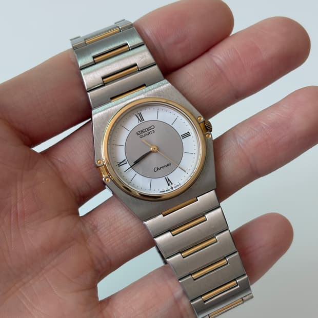 세이코 1980년대 Chronos 콤비 쿼츠 남성