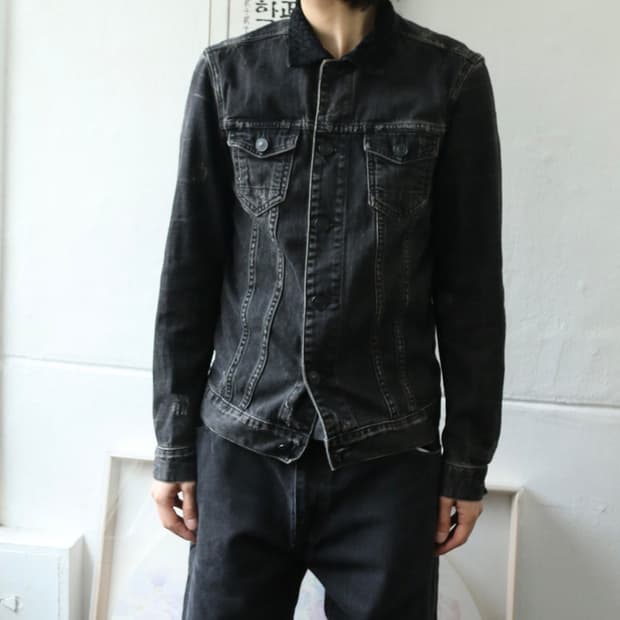 올세인츠 블랙 데님 자켓  
