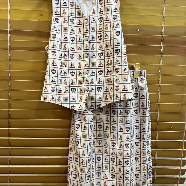 버버리 여성 세일러패턴 정장셋업 조끼셋업 치마셋트