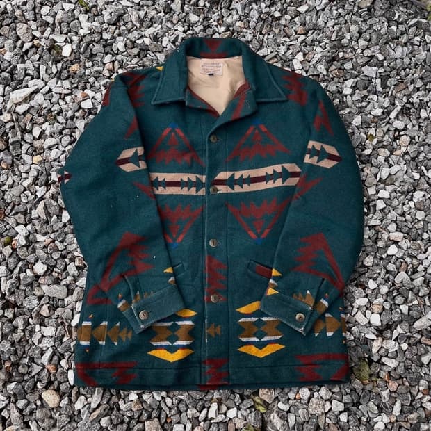 80s PENDLETON(USA)아즈텍 패턴 울 자켓(실측확인)