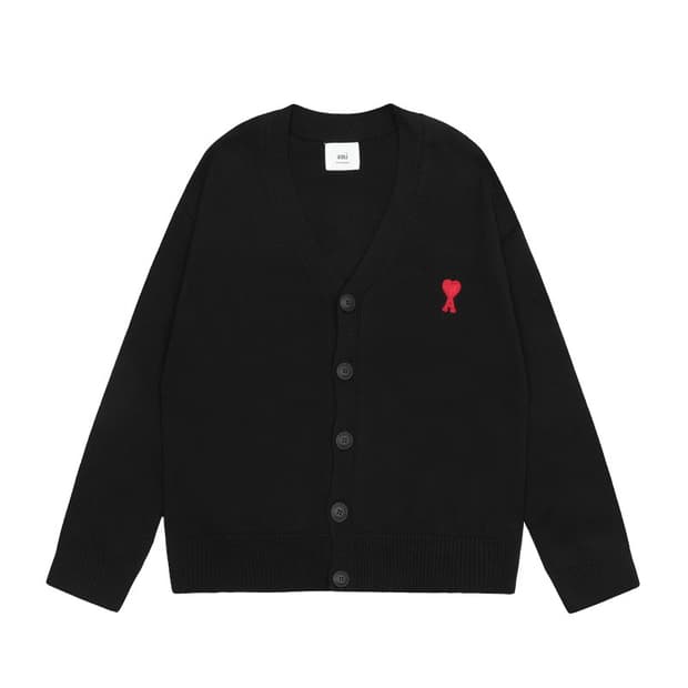 아미 스몰하트 블랙 가디건 새상품
