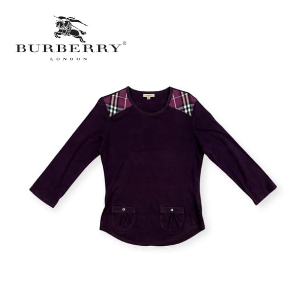 버버리 런던 숄더 노바체크 포켓 롱슬리브