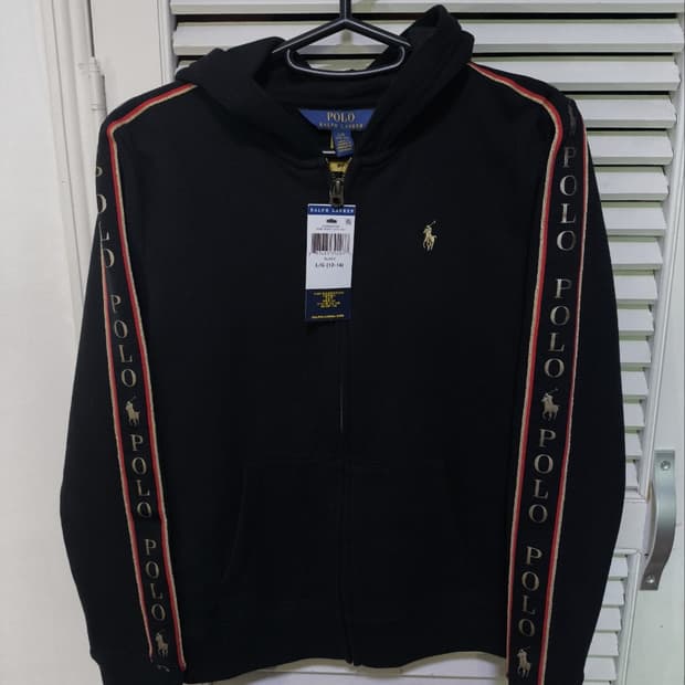 새거 폴로랄프로렌 테이프드 후드집업