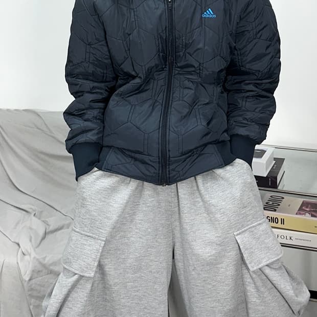 아디다스 네이비 퀄팅 자켓 105