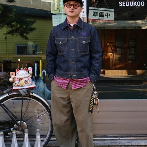 니들스 x Lee 스톰 라이더 데님자켓 (XS)
