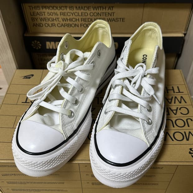 컨버스 척테일러 올스타 리프트 로우 화이트 250