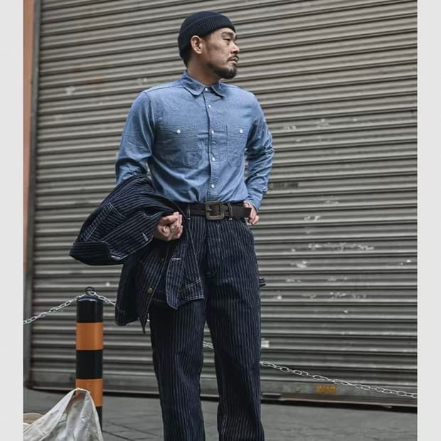 새상품 브론슨 샴브레이 셔츠