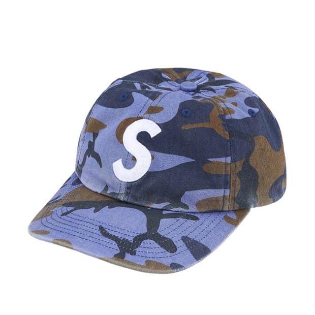 (새상품)supreme blue camo cap