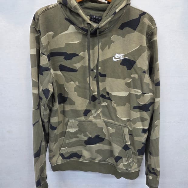 나이키 해외판 nsw 클럽 기모 카모 후드티 s