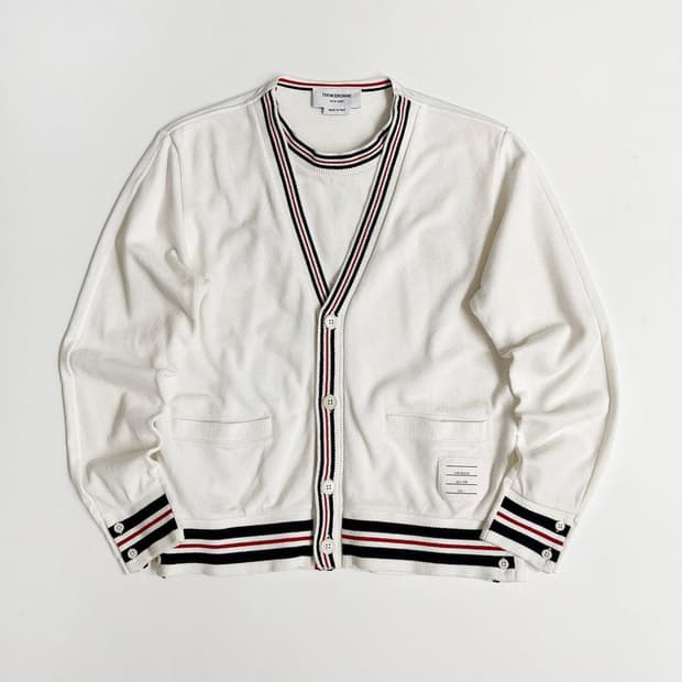톰브라운 17ss 삼선탭 가디건 PR1961