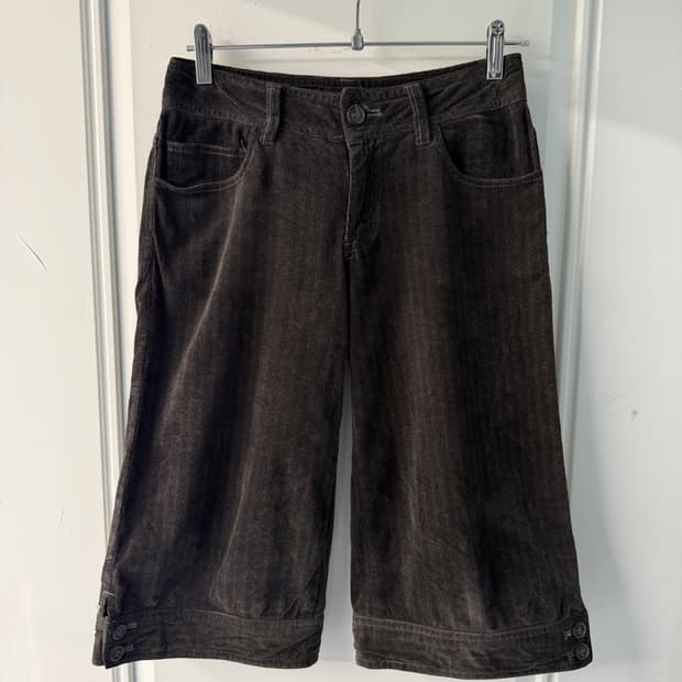 일본빈티지 브라운 벌룬 하프팬츠 