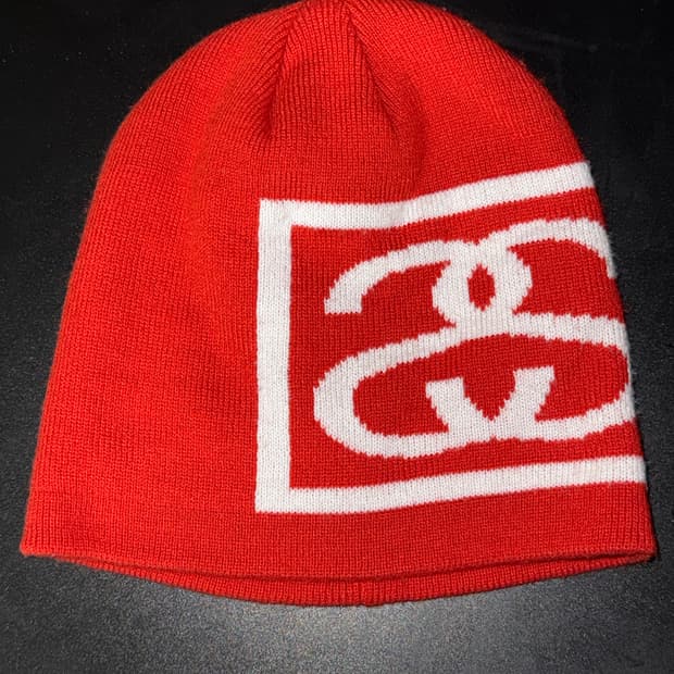 스투시 오렌지 비니