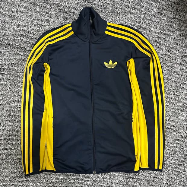 (90) 아디다스 네이비/옐로우 트랙탑 져지