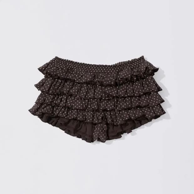 스컬프터 도트 볼류머 쇼츠 브라운 