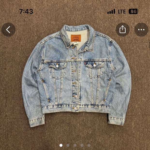 90s 리바이스 데님 트러커자켓 made in usa M