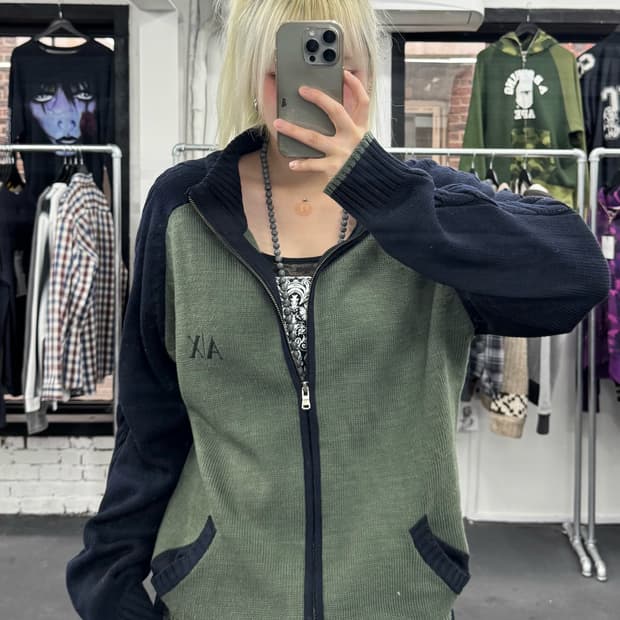 아르마니 익스체인지 니트집업