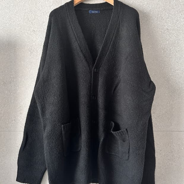 새상품 6xl 남자 여자 브이넥 블랙 빅사이즈 가디건 오버핏 5xl