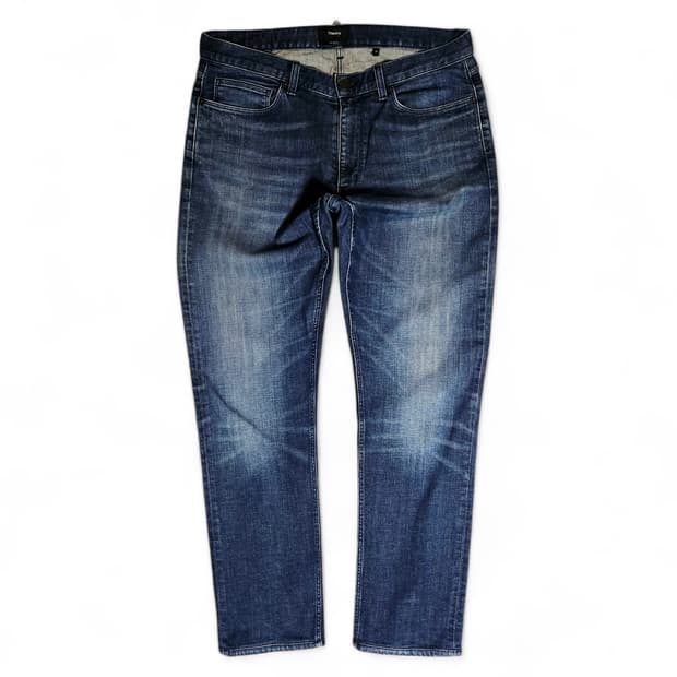 [34][띠어리Theory] 라피 슬림핏 스트레이트 데님 팬츠 다크인디고