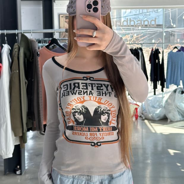 히스테릭글래머 히스걸 롱슬리브 긴팔티