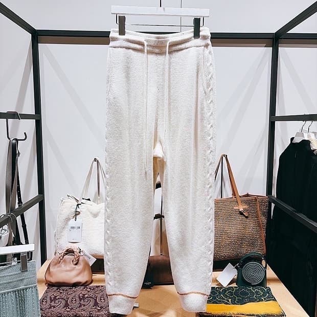 (정품/새상품) 폼 더 스토어 여성 아이보이 울 케이블 니트 팬츠