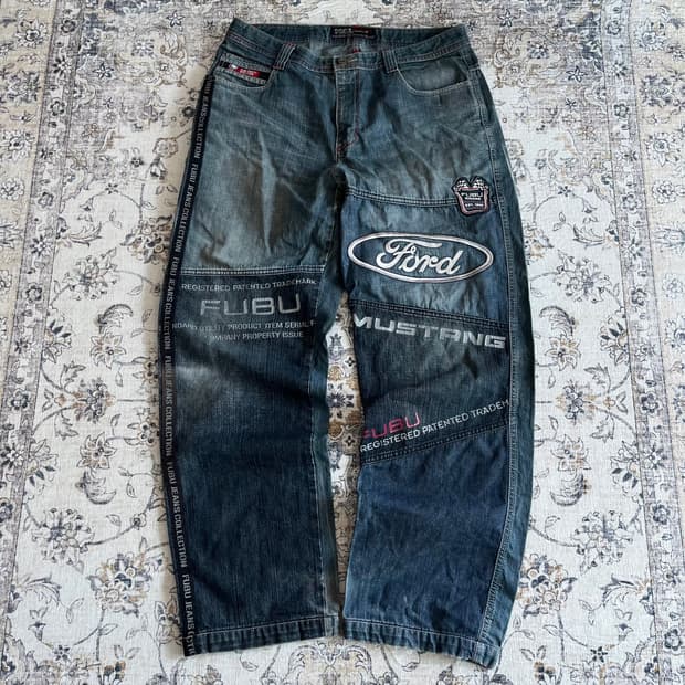 후부 포드 머스탱 힙합 데님팬츠
