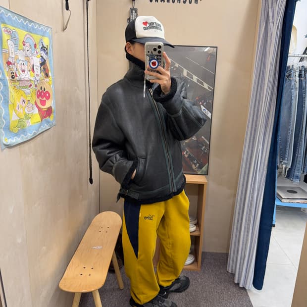 B-3 type sheep skin jacket