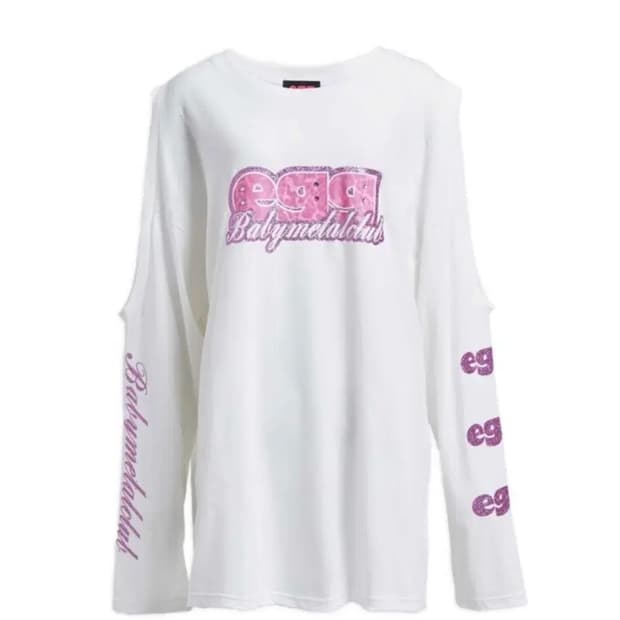 베이비메탈클럽 에그 콜라보 롱슬리브 화이트