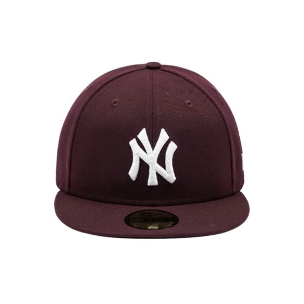 뉴에라 MLB 뉴욕 양키스 베이직 피티드 캡 마룬