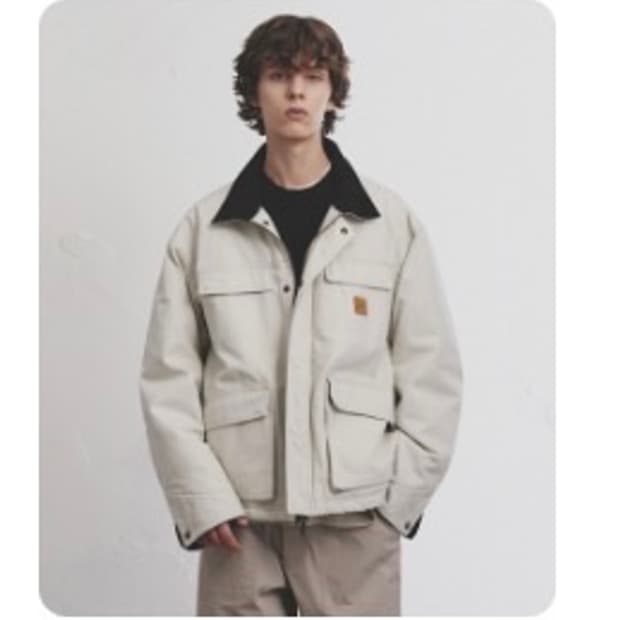 라퍼지스토어 VTG헤비 워크 패딩 자켓 워크자켓 크림