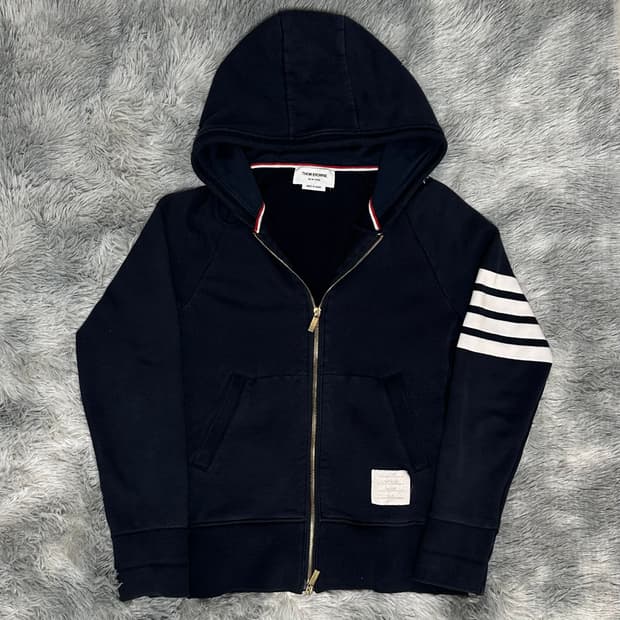 [A급/정품] 톰브라운 네이비 사선 후드집업
