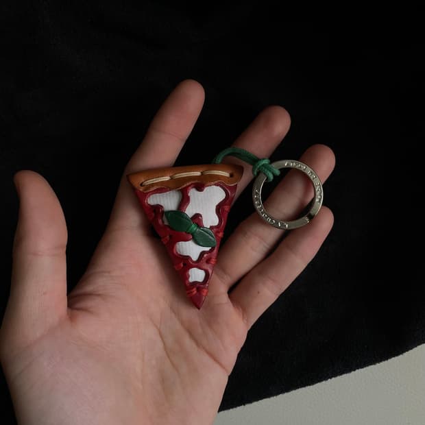 핸드메이드 인 이탈리아 피자 키홀더