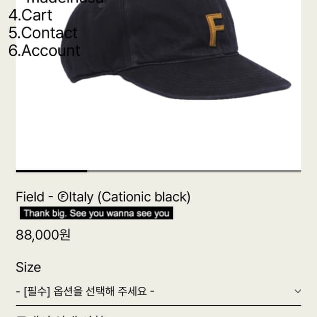 테프스토어즈 Field -Italy Cationic black M