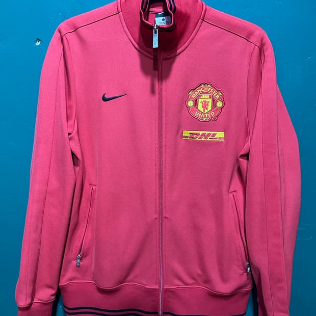 나이키 맨유 dhl 트랙탑져지 레드 L