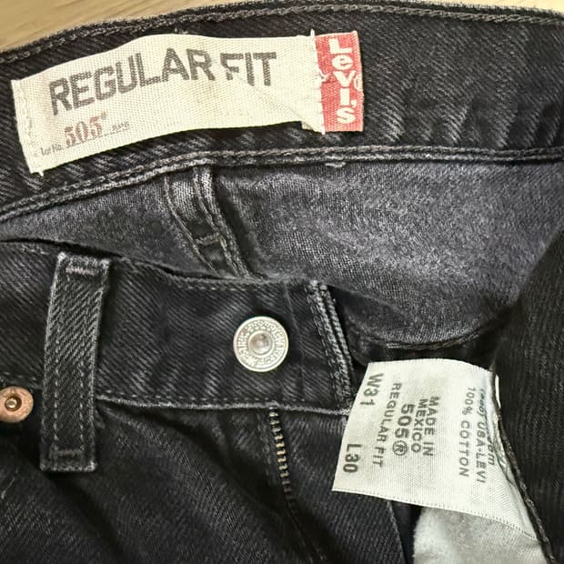 00년도 빈티지 리바이스 MADE IN MEXICO 블랙 페이디드