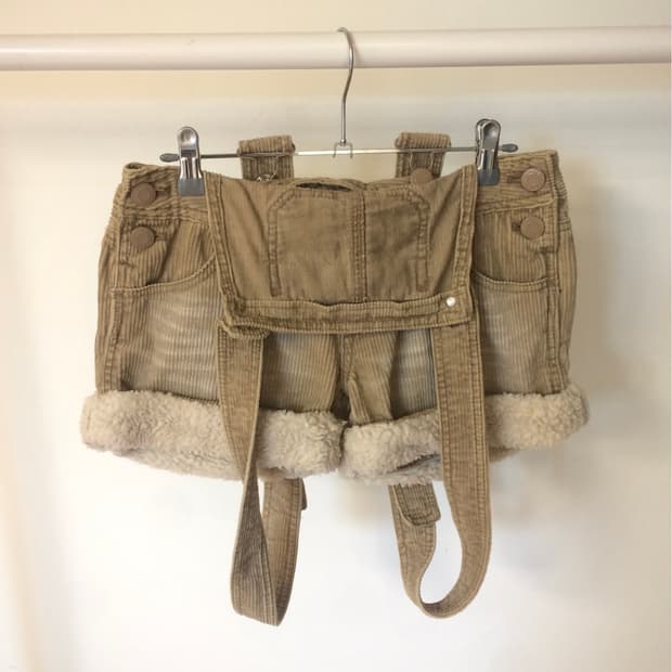 2-way Suspender Fur Pants 갸루 서스펜더 팬츠
