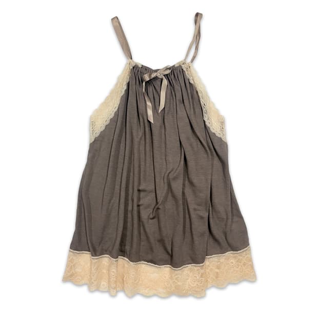 빈티지 Rouge vif 레이스 리본 슬리브리스