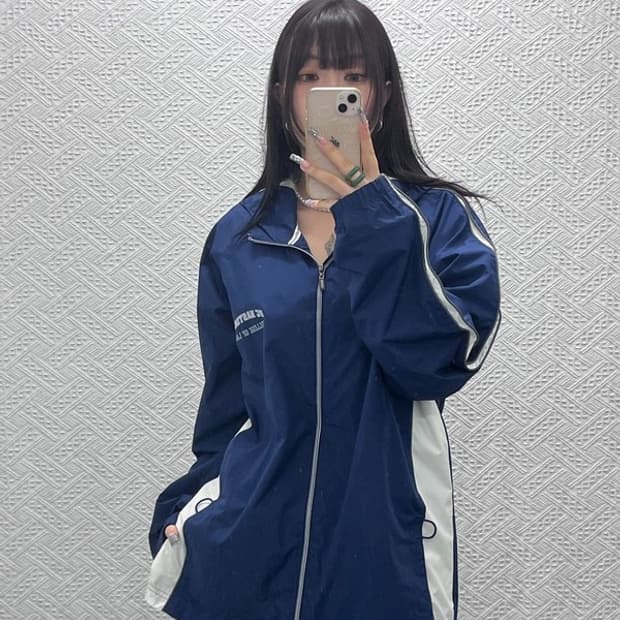 잔스포츠 초희귀 올드스쿨 레트로 00's 바람막이 자켓 M C12817