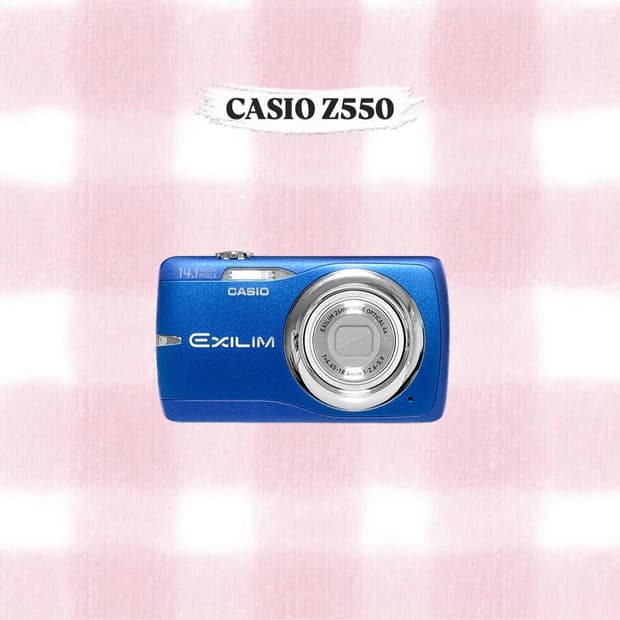 카시오 엑슬림 Z550 블루 빈티지디카