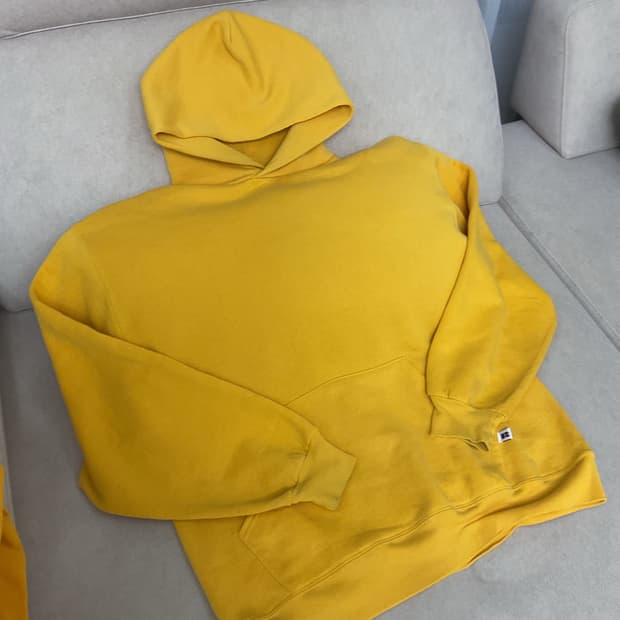 90s Russell yellow hoodie