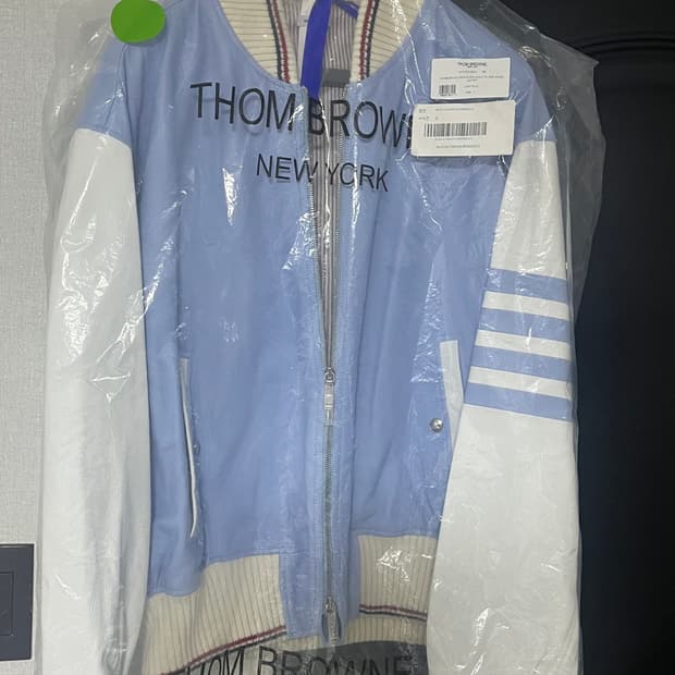 톰브라운 램스킨 블루종 자켓