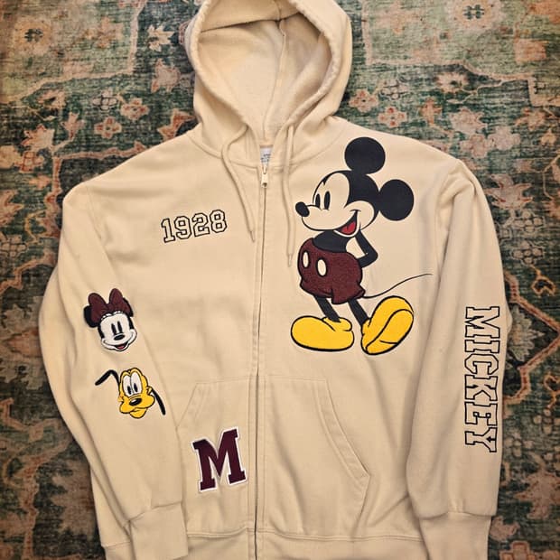 90s빈티지 디지니 미키마우스  후드집업