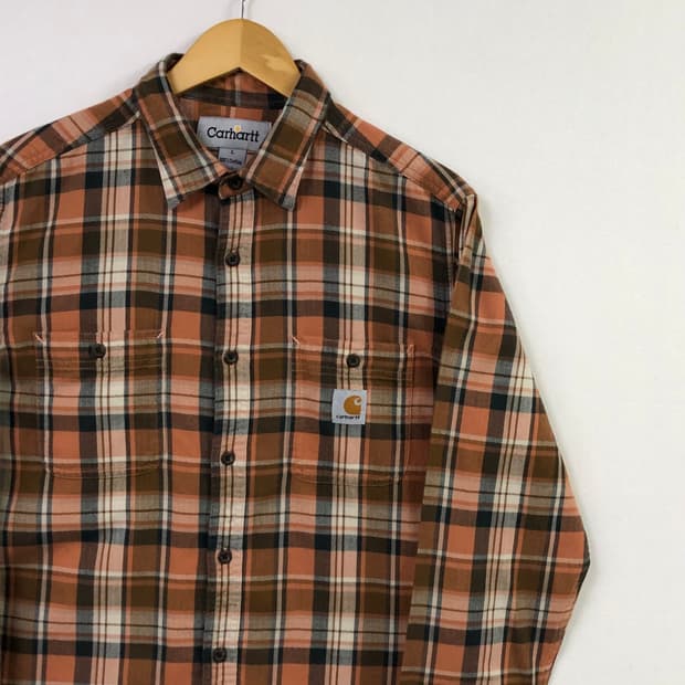 L 칼하트 체크 워크 셔츠