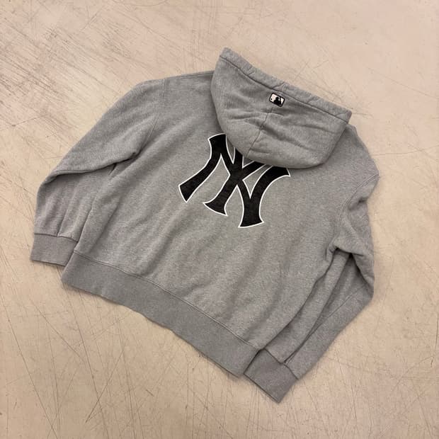 MLB 뉴욕 양키스 그레이 후드티