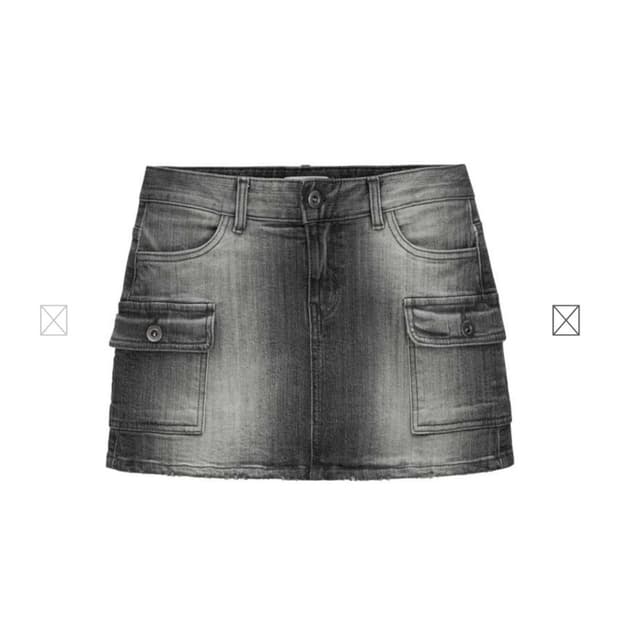 애즈온 icy washing cargo skirt / M