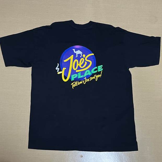 [XL] 빈티지 카멜 Joe's Place 반팔셔츠