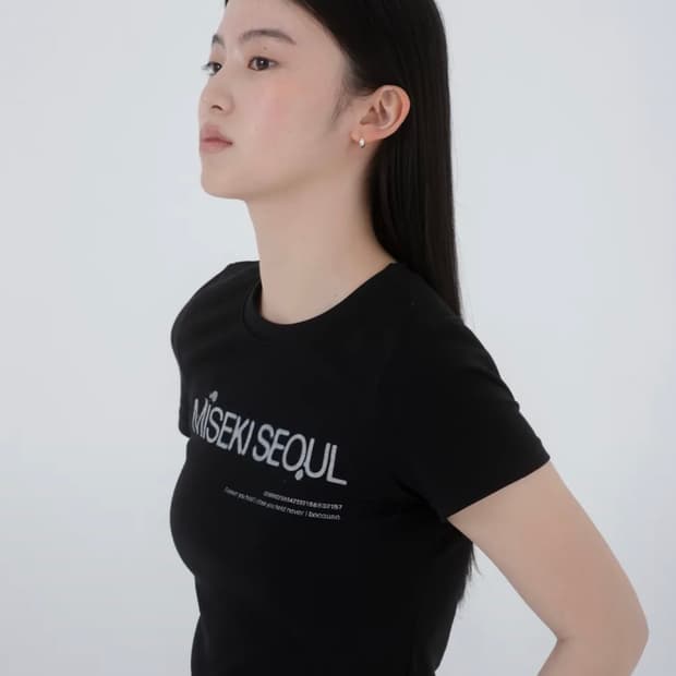 미세키서울 로고 숏슬리브 블랙 1사이즈