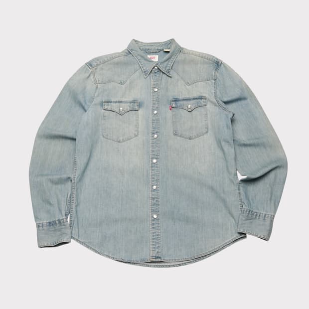 [M] 리바이스 연청  웨스턴 데님셔츠