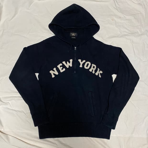 RRL knit zip-up hoodie