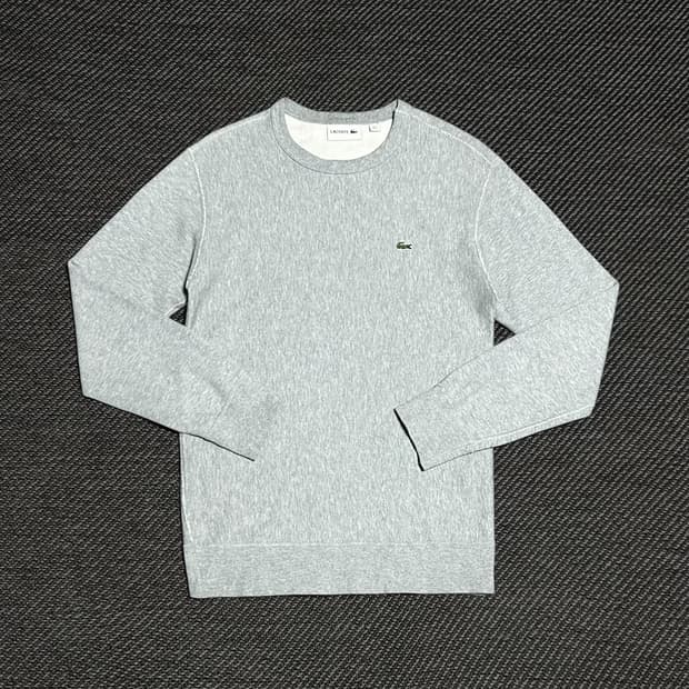 [S] Lacoste 라코스테 우먼즈 그레이 라운드 맨투맨