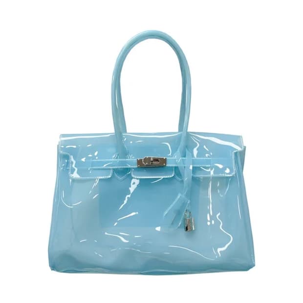 (당일발송) jelly bag icyblue 젤리 버킨백 아이시블루